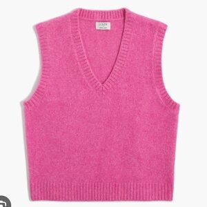 Jcrew sweater vest in extra soft yarn dusty bloom